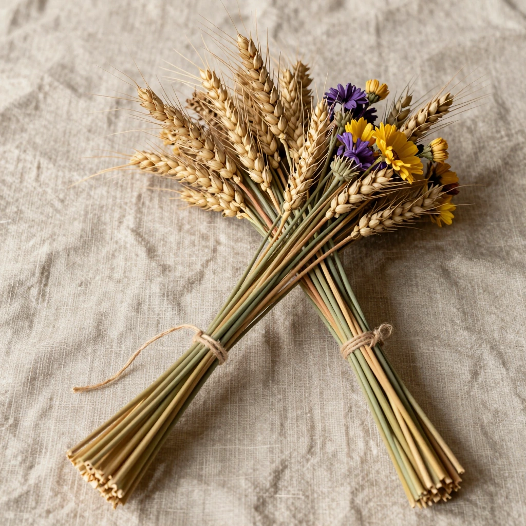 Dried Flower and Wheat Bundles