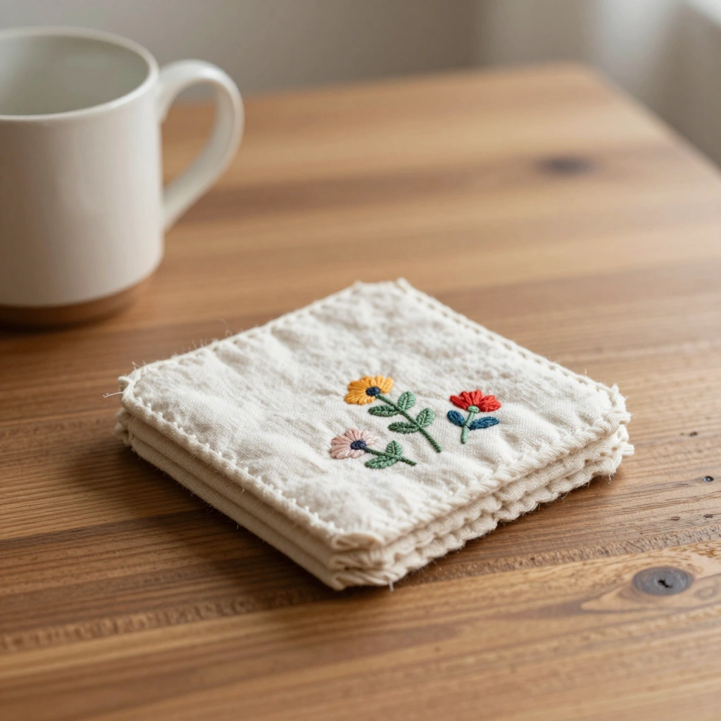 Embroidered Coasters
