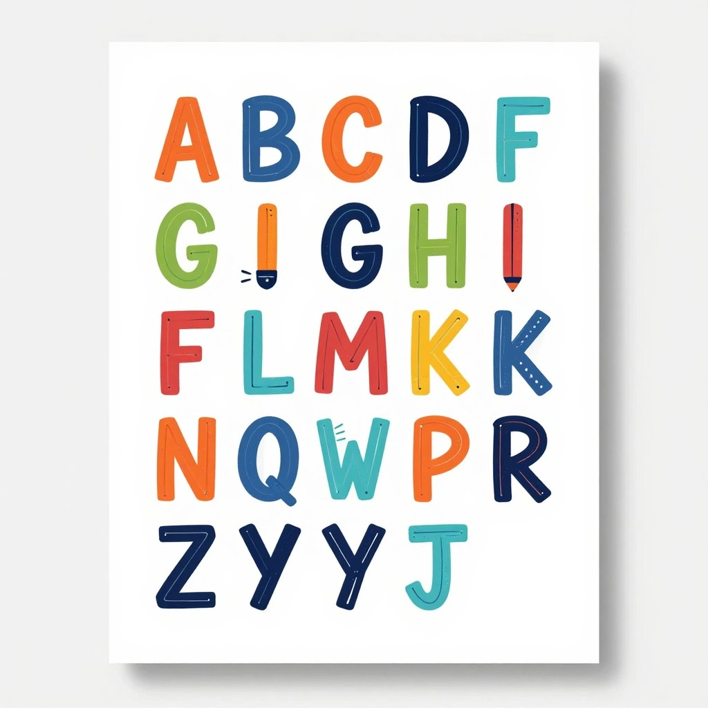 Hand-Lettered Alphabet Poster