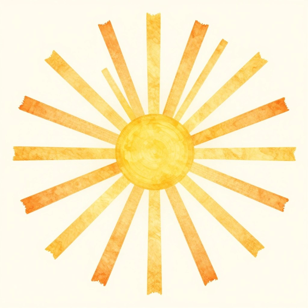 Handprint or Fingerprint Sunburst Poster