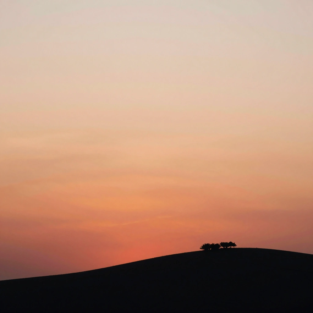 Hello Fall Gradient Sunset Poster