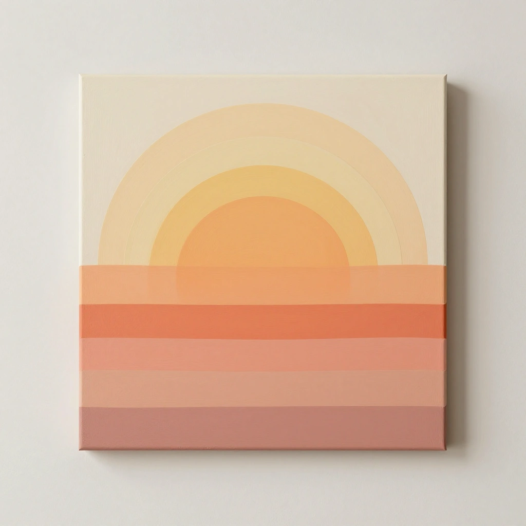 Ombré Ribbon Sunrise Poster