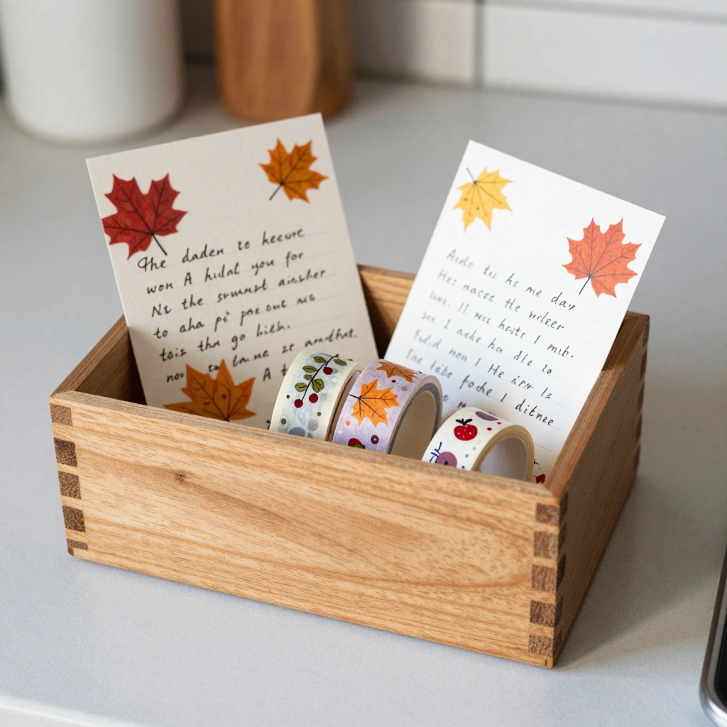 Personalized Fall Recipe Cards Box