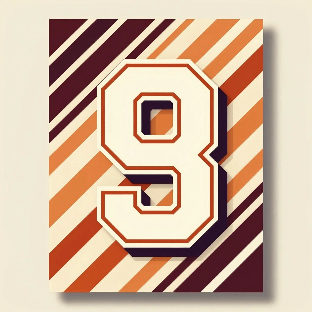 Retro Stripes Football Poster