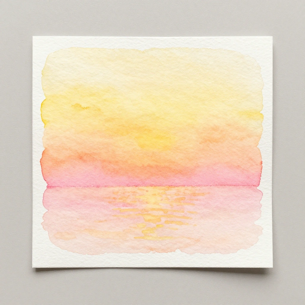 Watercolor Sunrise Wash Poster