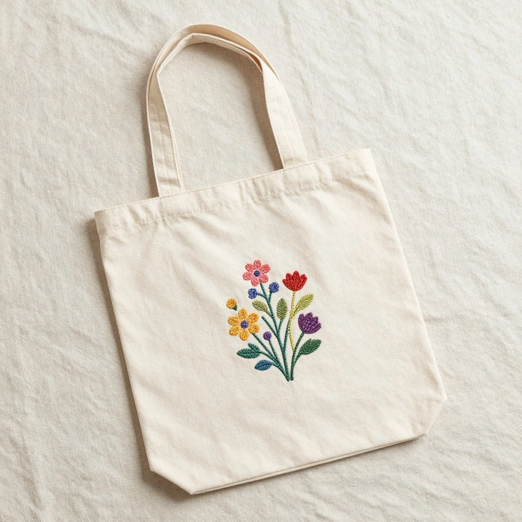 Custom Embroidered Tote Bag