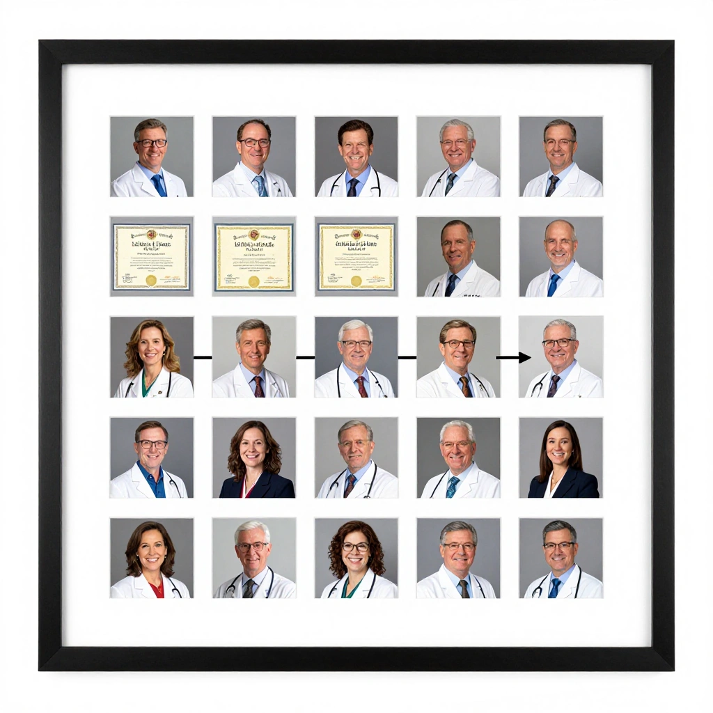 Framed Career Timeline Collage