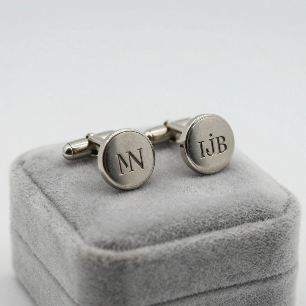 Hand-Stamped Metal Cufflinks